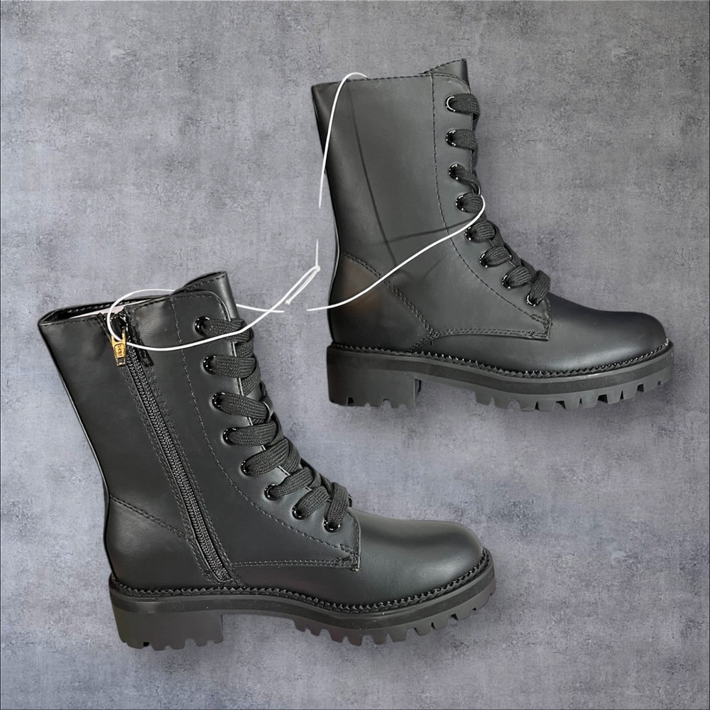 Black Combat Saylor Boots By A New Day very Grunge Rock Skater 90s Aesthetic
